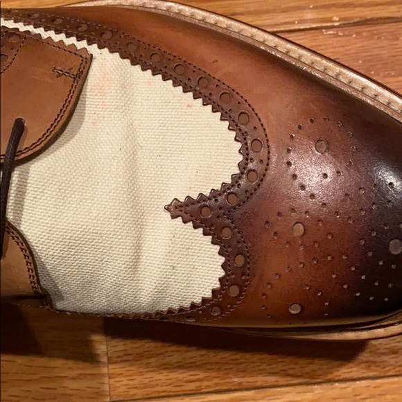 Rare Gucci leather & canvas wingtip oxfords - Picture 7 of 8